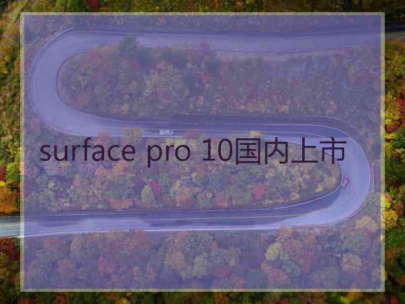 surface pro 10国内上市