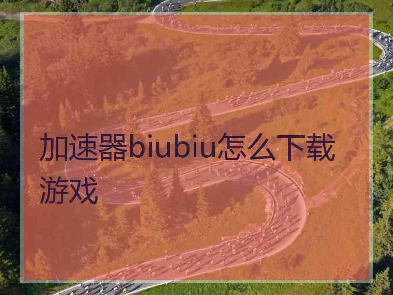 加速器biubiu怎么下载游戏