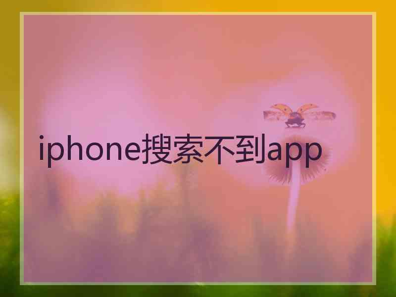 iphone搜索不到app