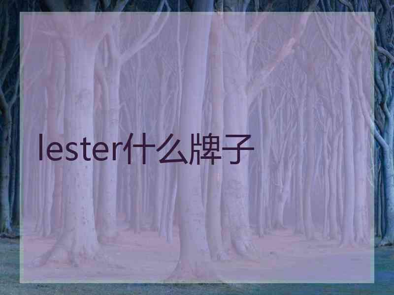 lester什么牌子