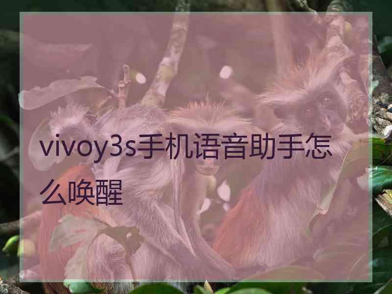 vivoy3s手机语音助手怎么唤醒