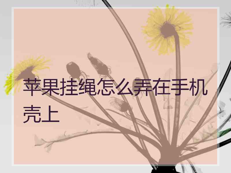 苹果挂绳怎么弄在手机壳上