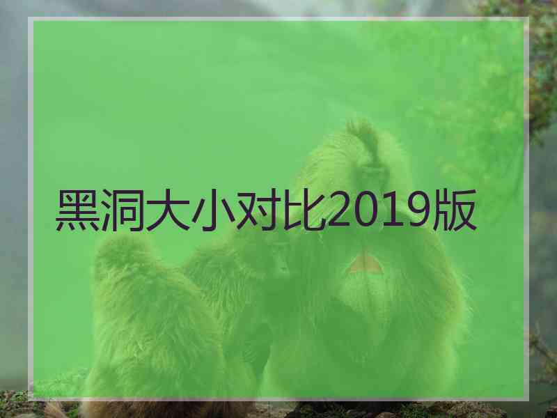 黑洞大小对比2019版