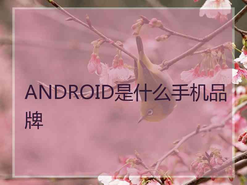 ANDROID是什么手机品牌