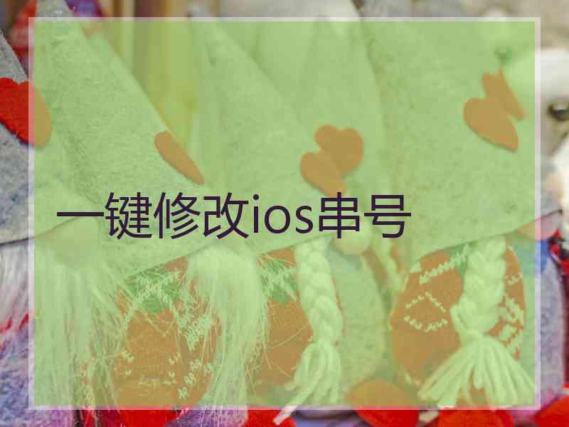 一键修改ios串号