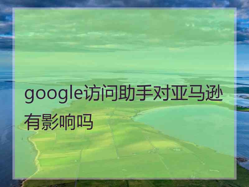 google访问助手对亚马逊有影响吗