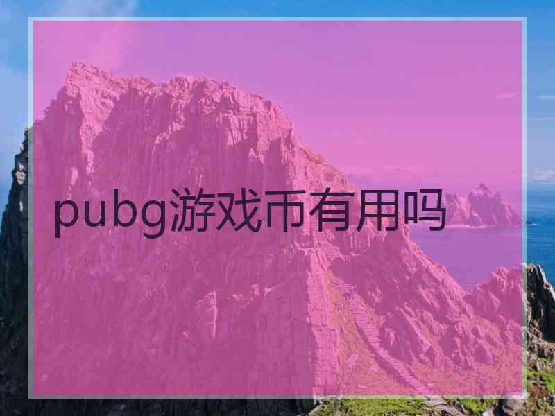 pubg游戏币有用吗