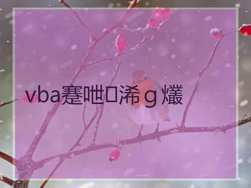 vba蹇呭浠ｇ爜