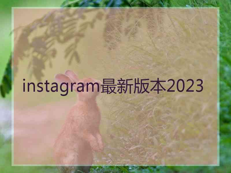 instagram最新版本2023