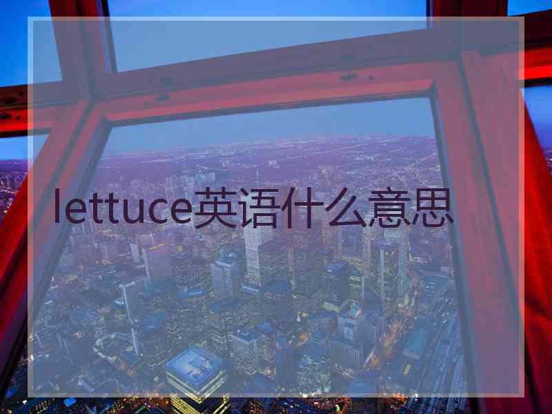 lettuce英语什么意思