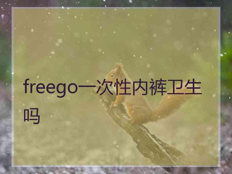 freego一次性内裤卫生吗