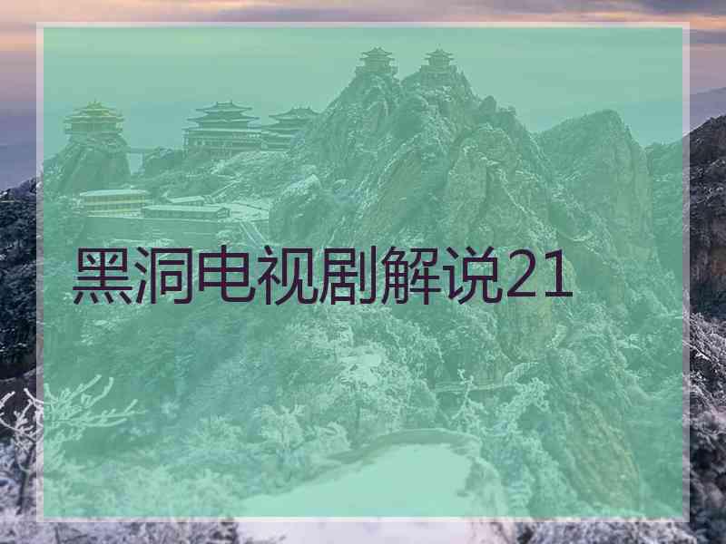 黑洞电视剧解说21