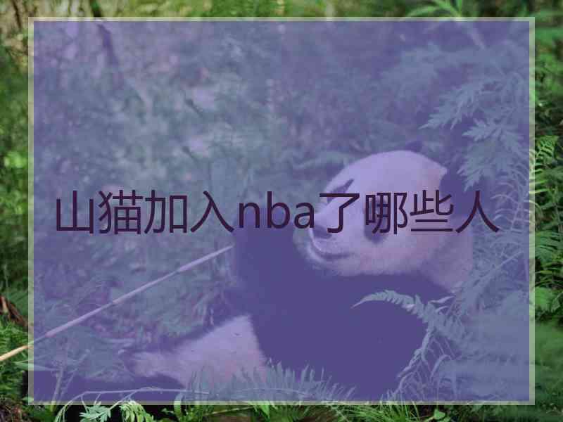 山猫加入nba了哪些人