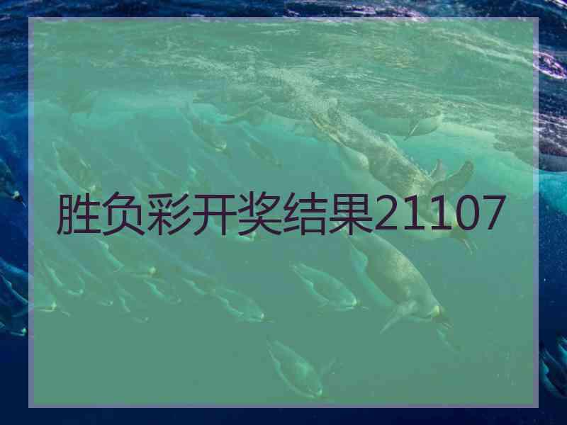 胜负彩开奖结果21107