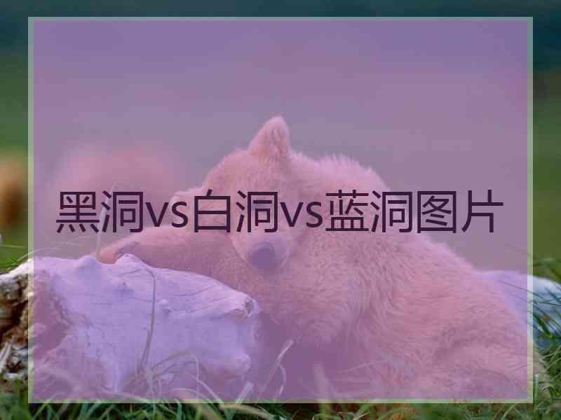 黑洞vs白洞vs蓝洞图片