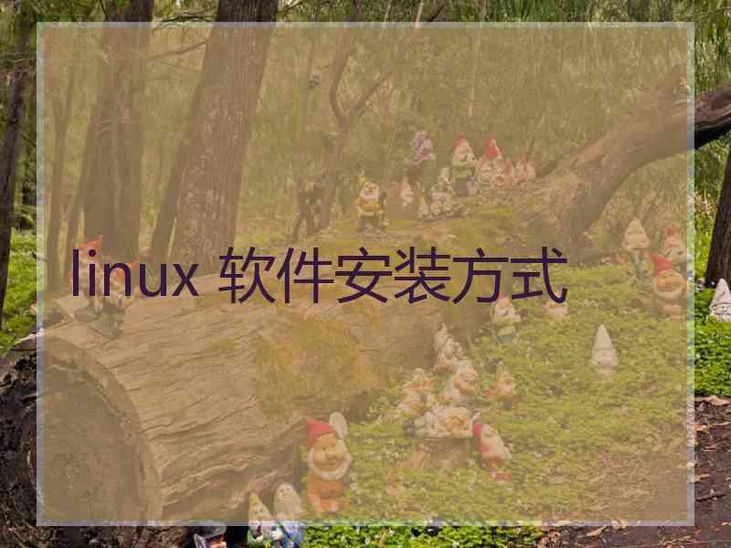 linux 软件安装方式