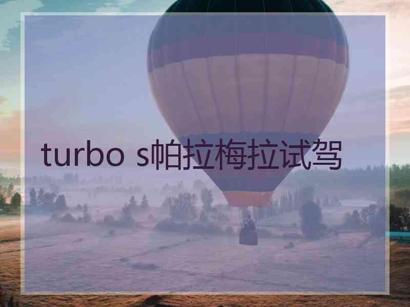 turbo s帕拉梅拉试驾