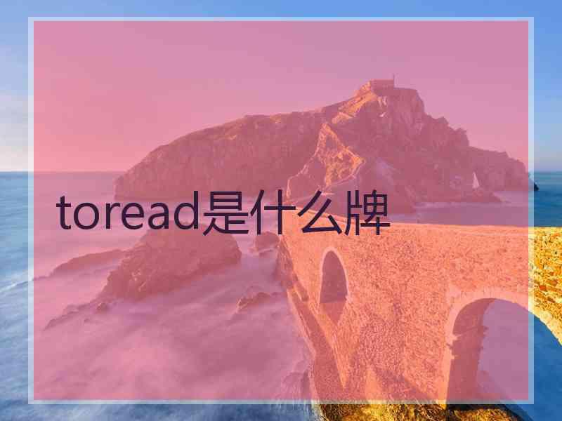 toread是什么牌