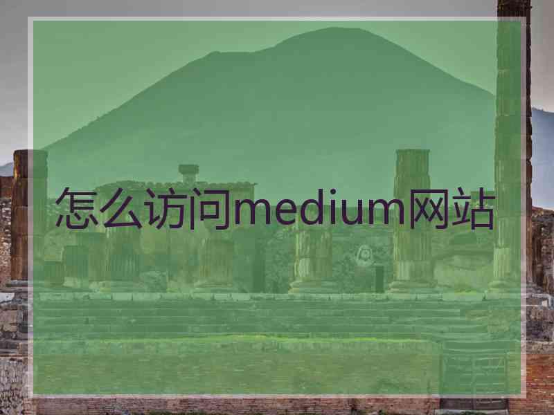 怎么访问medium网站