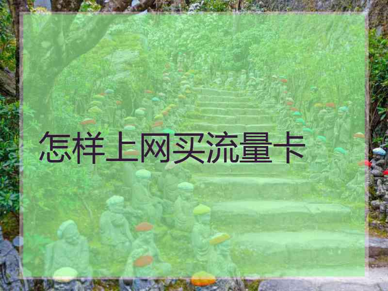 怎样上网买流量卡