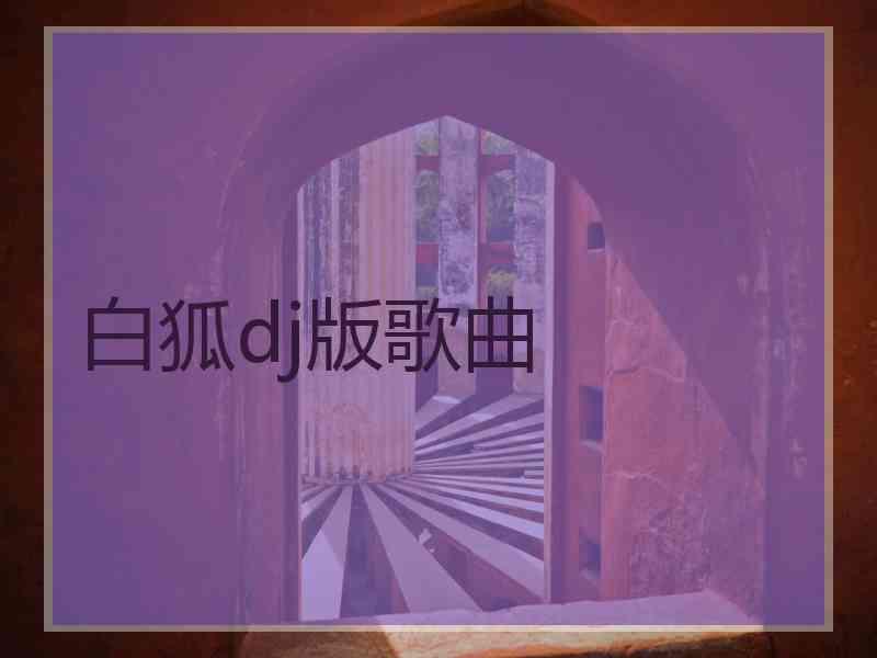 白狐dj版歌曲