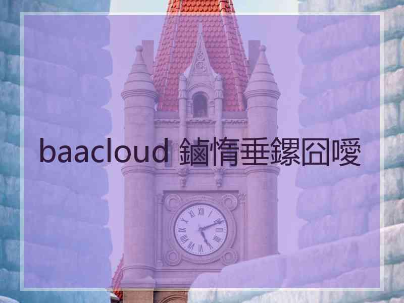 baacloud 鏀惰垂鏍囧噯