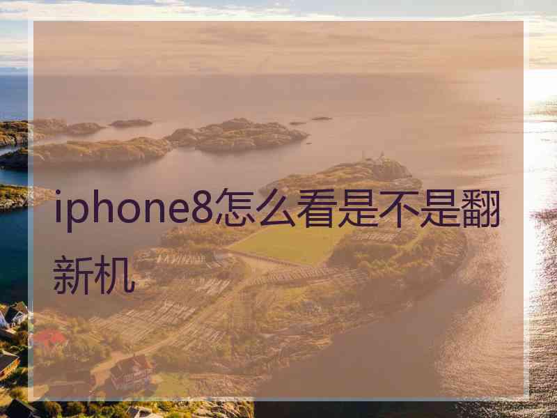 iphone8怎么看是不是翻新机