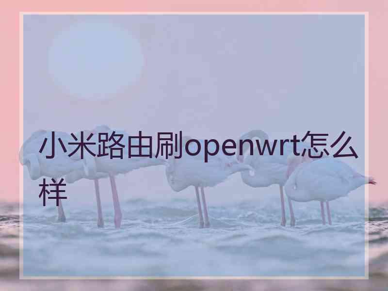 小米路由刷openwrt怎么样