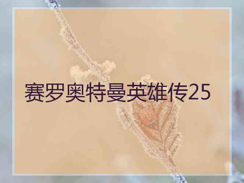 赛罗奥特曼英雄传25