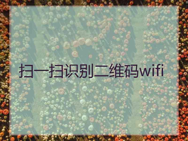 扫一扫识别二维码wifi