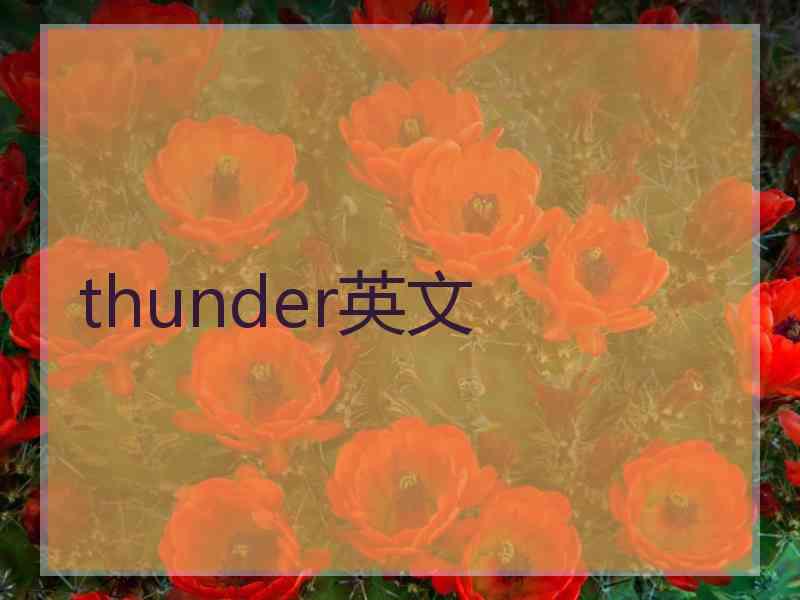 thunder英文