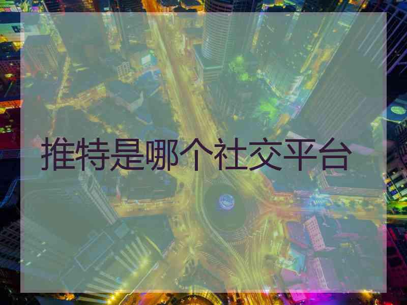 推特是哪个社交平台