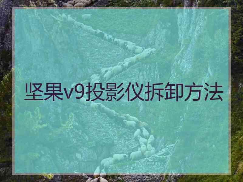 坚果v9投影仪拆卸方法