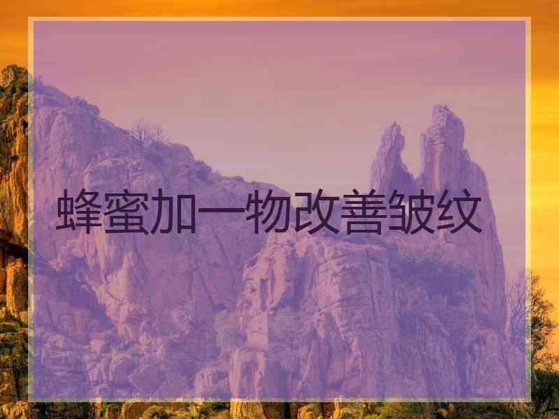 蜂蜜加一物改善皱纹