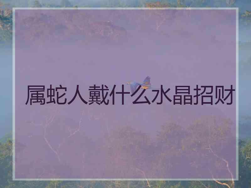 属蛇人戴什么水晶招财