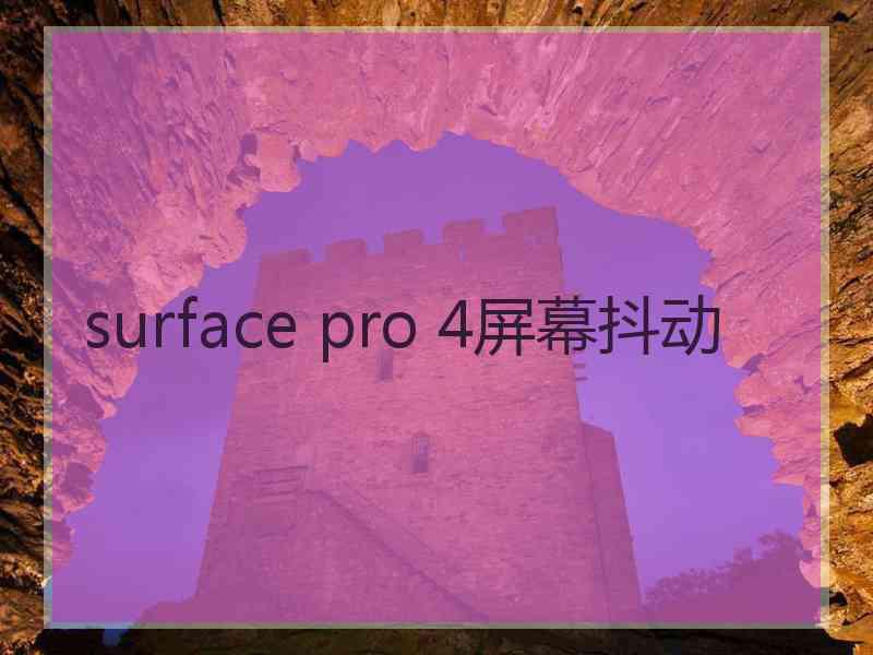 surface pro 4屏幕抖动