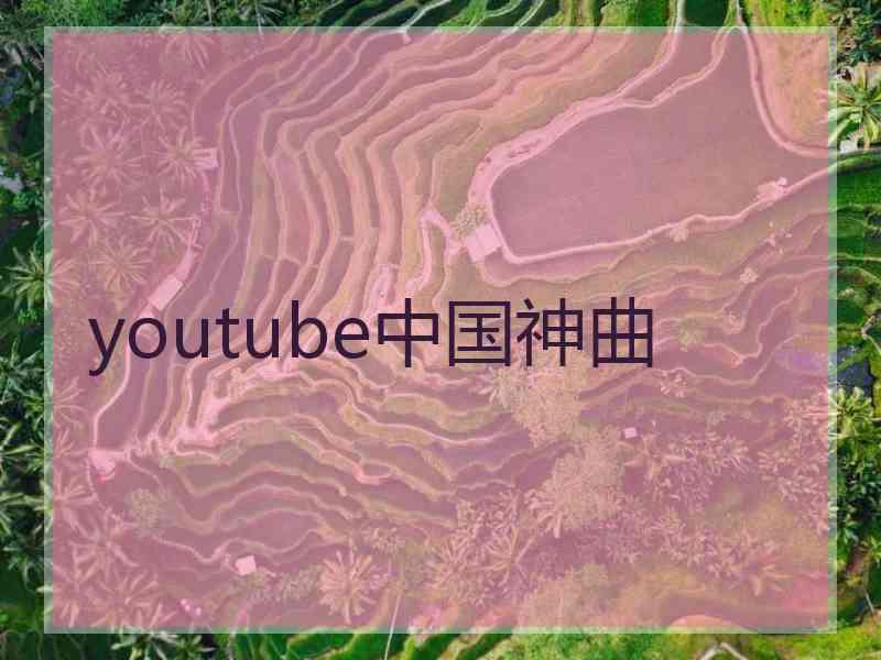 youtube中国神曲