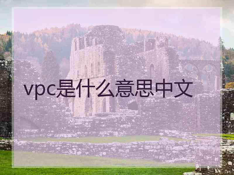 vpc是什么意思中文