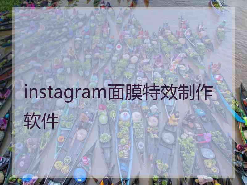 instagram面膜特效制作软件