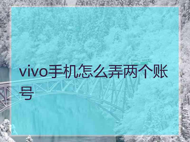 vivo手机怎么弄两个账号