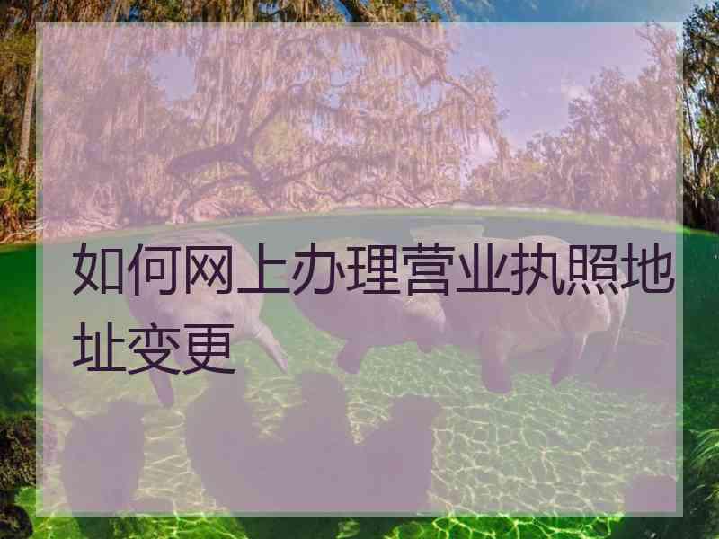 如何网上办理营业执照地址变更