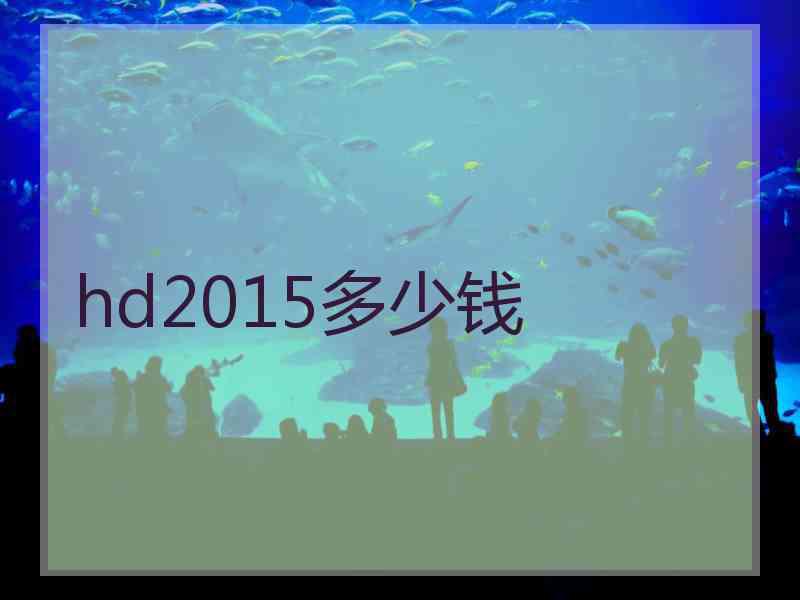 hd2015多少钱