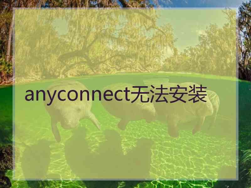 anyconnect无法安装