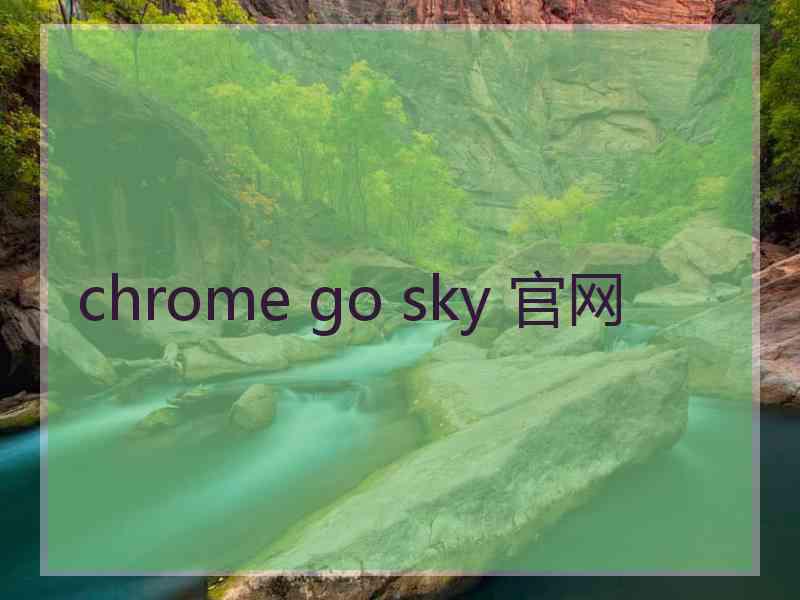 chrome go sky 官网