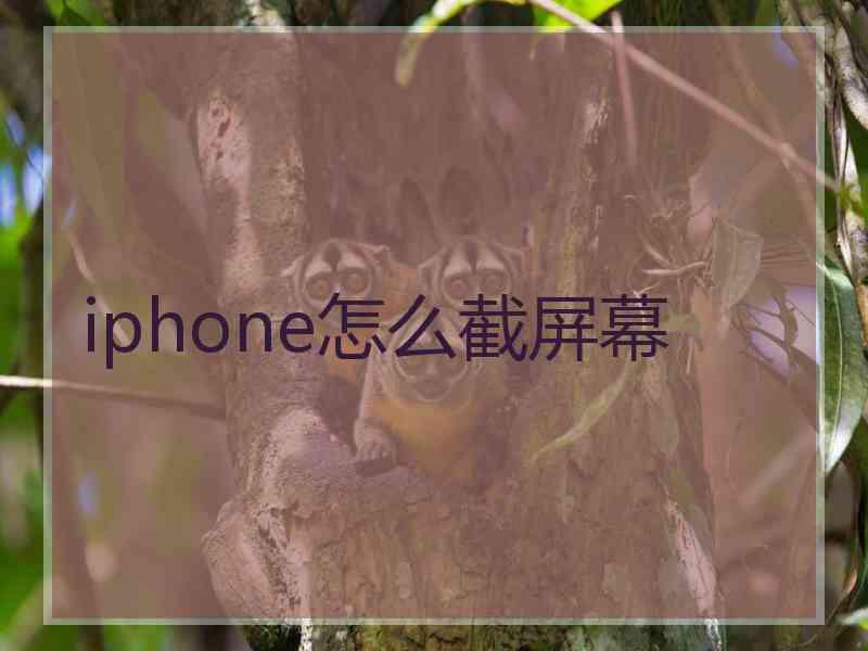 iphone怎么截屏幕