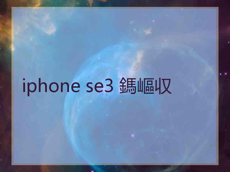 iphone se3 鎷嶇収