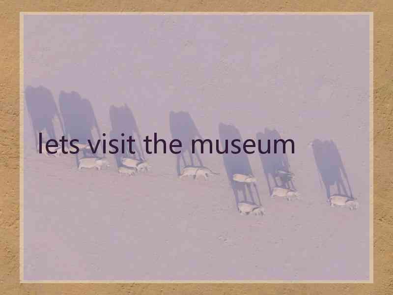 lets visit the museum