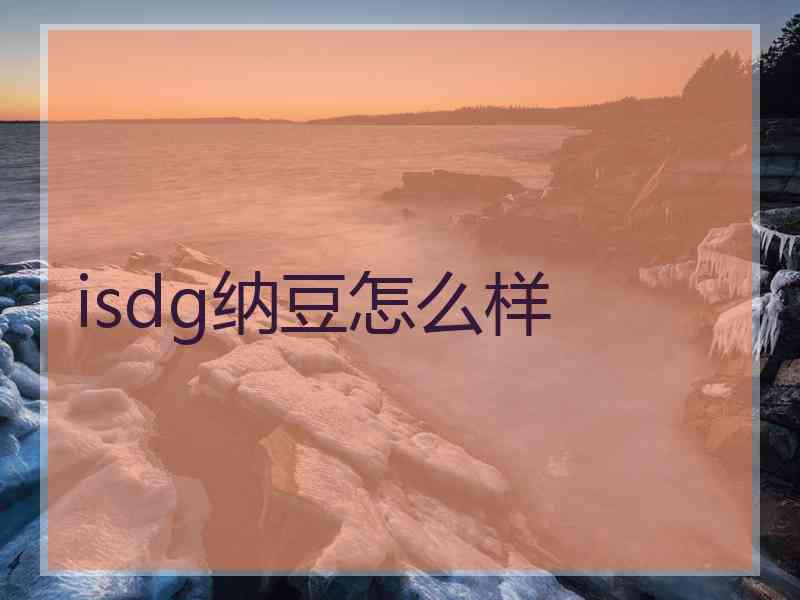 isdg纳豆怎么样