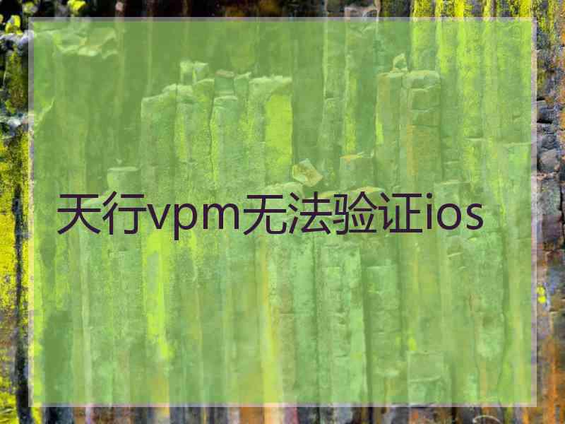 天行vpm无法验证ios