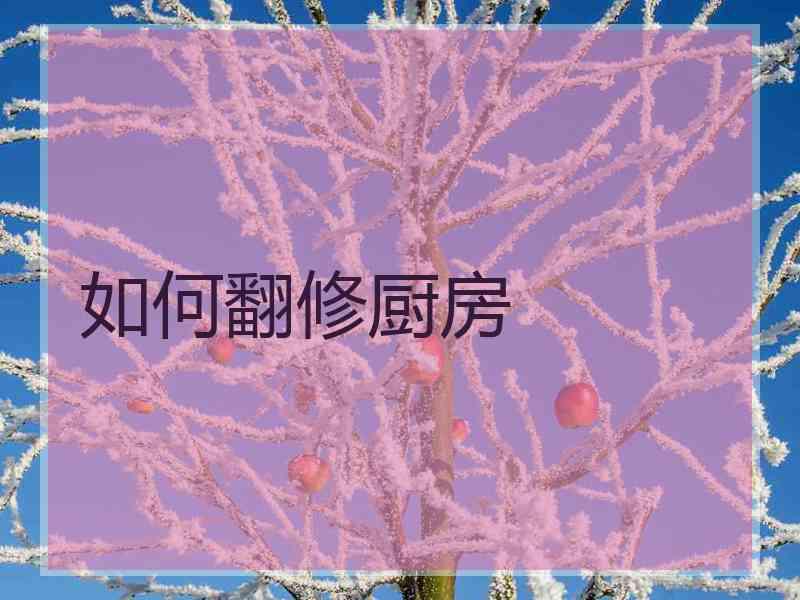 如何翻修厨房